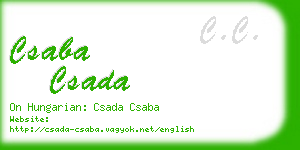 csaba csada business card